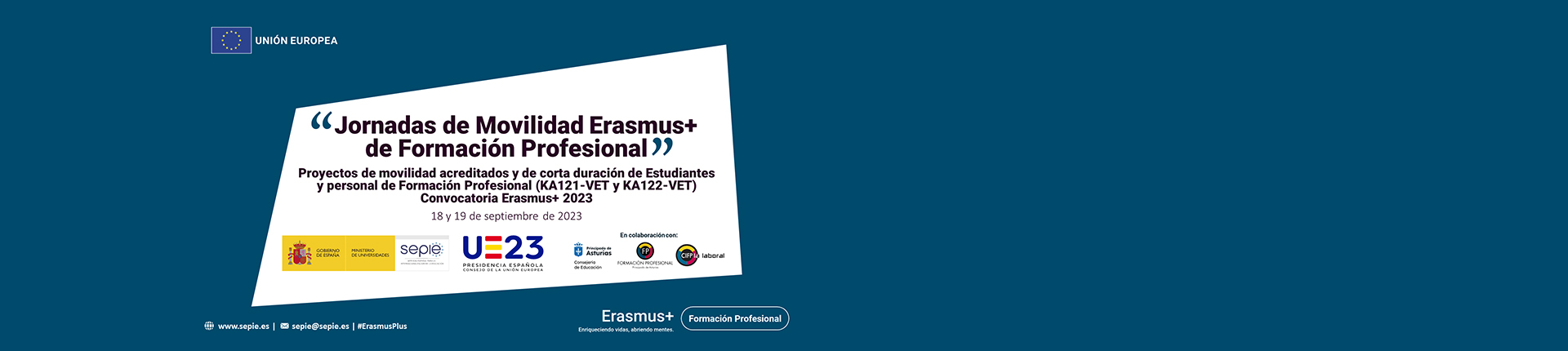 Jornadas Erasmus+ KA121-VET y KA122-VET 2023